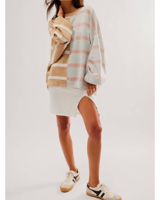 Free People Natural Uptown Stripe Pullover