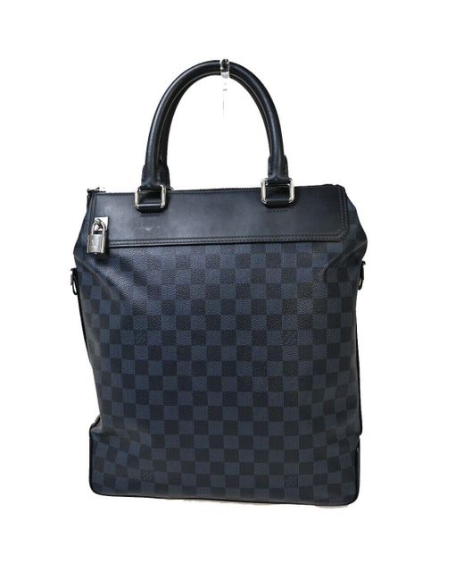 Louis Vuitton Blue Canvas Handbag (pre-owned)