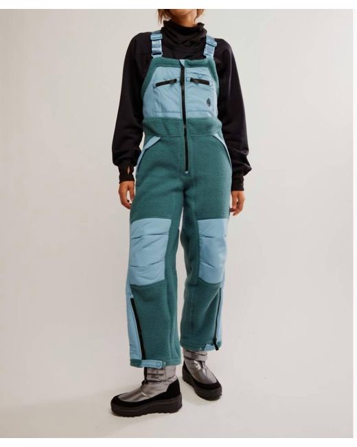 Free People Blue Hit The Slopes Overall