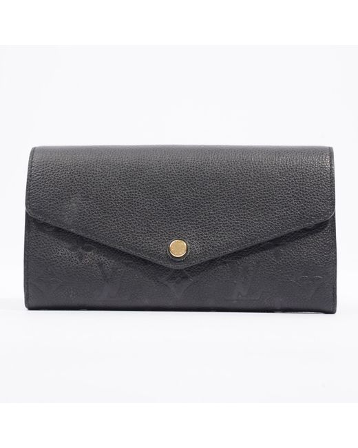 Louis Vuitton Gray Sarah Wallet Empreinte Leather