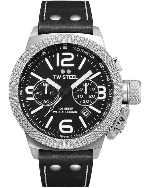 TW Steel Black 45mm Quartz Watch for men