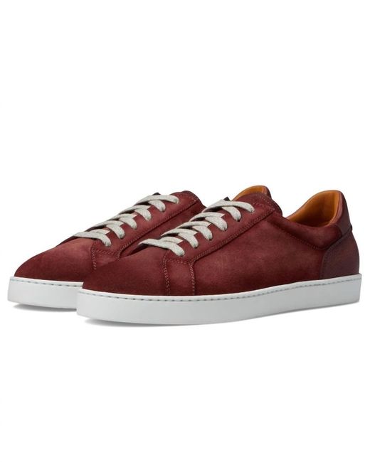 Magnanni Shoes Red Costa Lo Sneaker for men