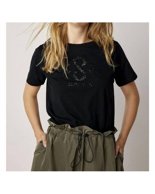 Summum Black Sequins Tee