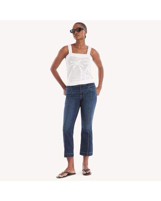 Nautica Blue Mid-Rise Demi Bootcut Denim