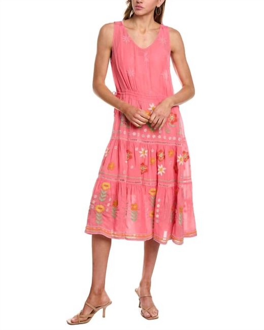 Johnny Was Women's Leanna Tiered Dress With Slip