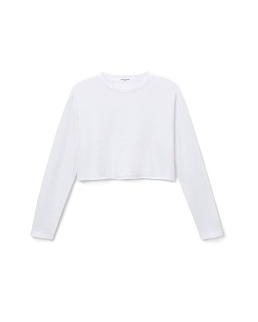 PERFECTWHITETEE White The Candace Crop Top