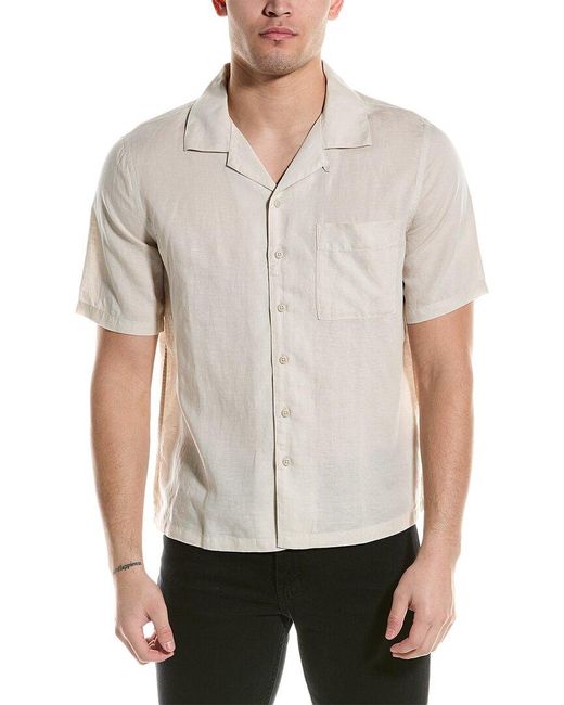 Onia White Jack Air Linen-blend Shirt for men