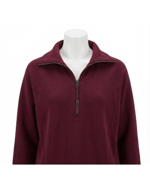 Spanx Red Air Essentials Half Zip Sweater