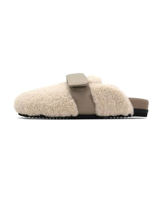 Roam Black Fuzzy Loafer Mule