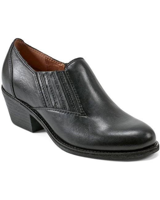 Earth Black Jalin Suede Block Heel Booties