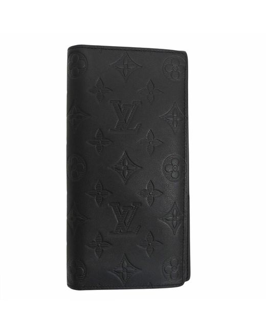 Louis Vuitton Black Portefeuille Brazza Leather Wallet (pre-owned) for men