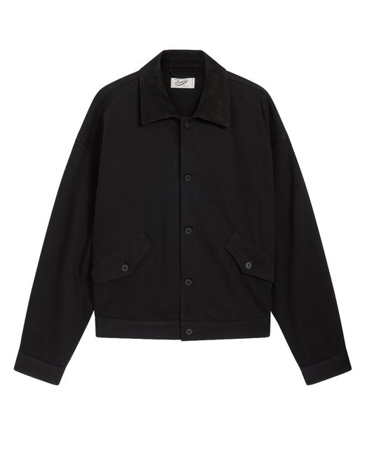 Pence Black Luis Cropped Button Up Jacket for men