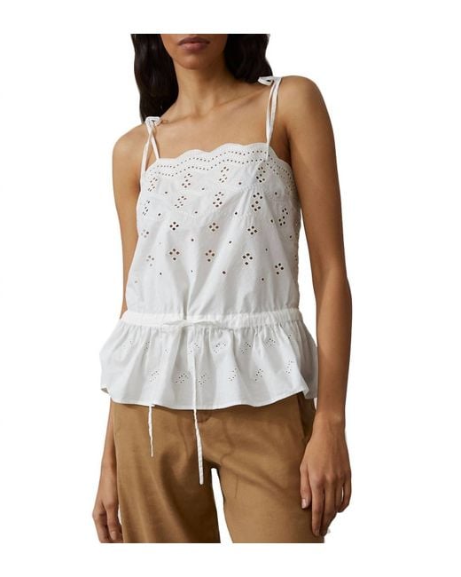 Closed White Molly Embroidered Eyelet Tank Top