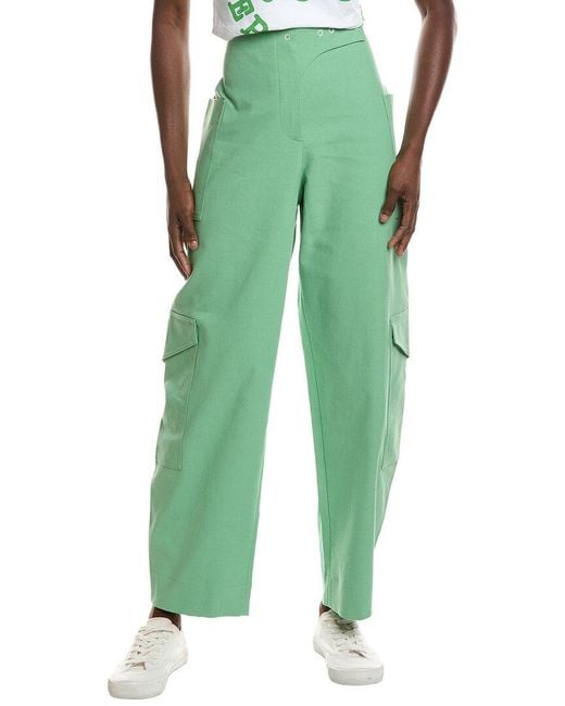 Ganni Green Suiting Pant