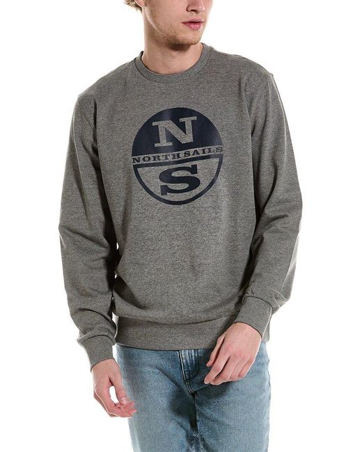 North Sails Gray Graphic Sweatshirt for men