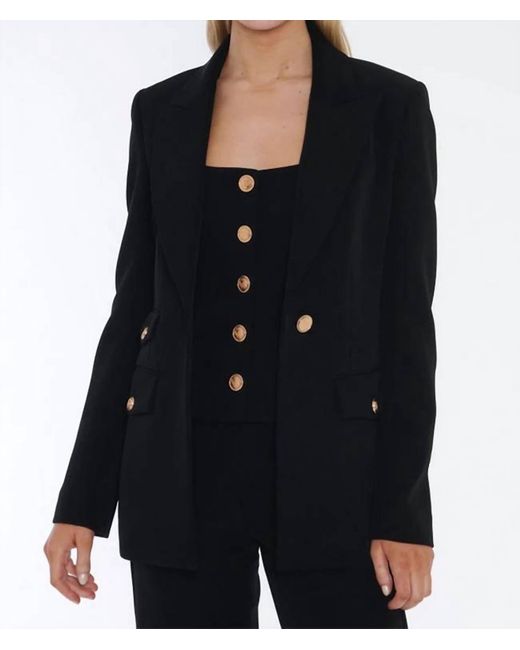 Toccin Black Genevieve Single Button Suit Blazer