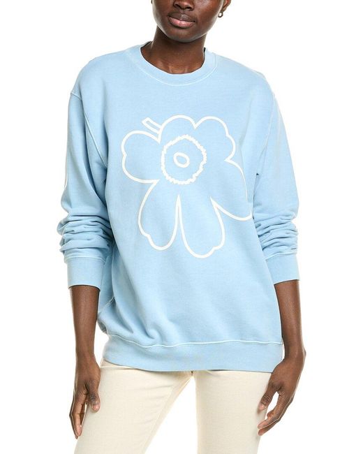 Marimekko Blue Piirto Unikko Sweatshirt