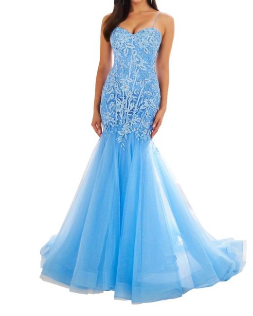 ruffled prom dress Sherri Hill 55639