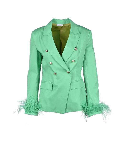 Motel Green Double-Breasted Jacket