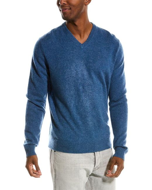 Magaschoni Blue Tipped Cashmere Sweater for men