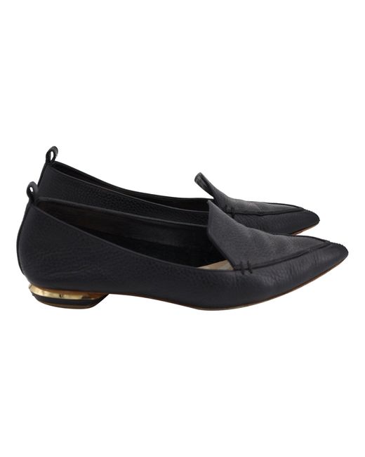 Nicholas Kirkwood Black Beya Pointed-Toe Loafers