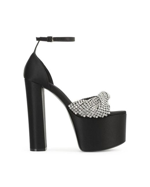 Sergio Rossi Black Evangelie Sandal Heel 80
