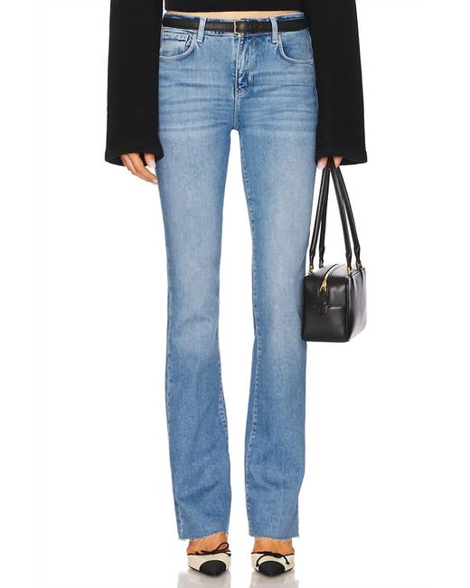 L'Agence Blue Ruth High Rise Straight Jeans