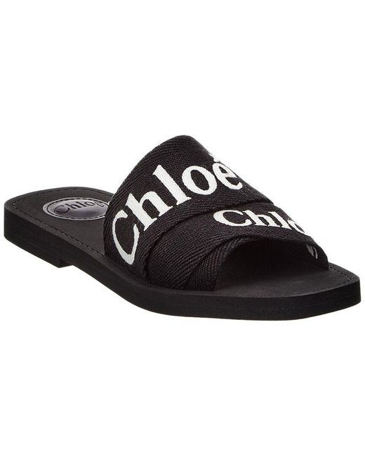 Chloé Black Woody Sandal
