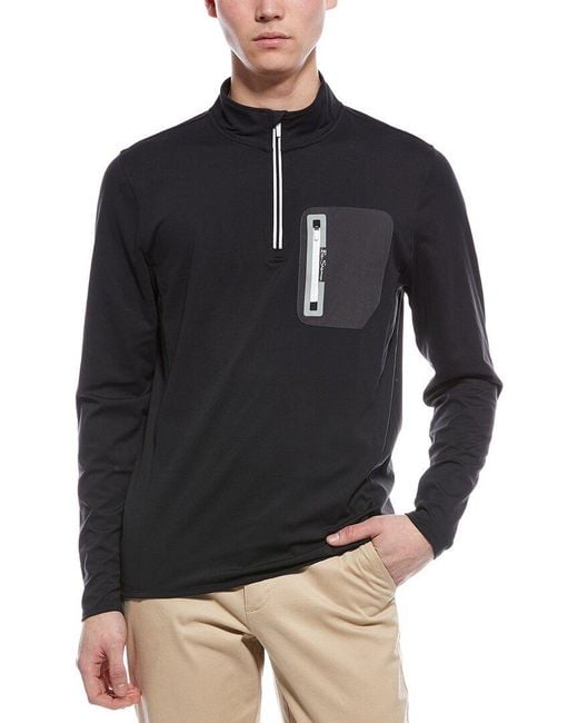 Ben Sherman Blue 1/4-Zip Pullover for men