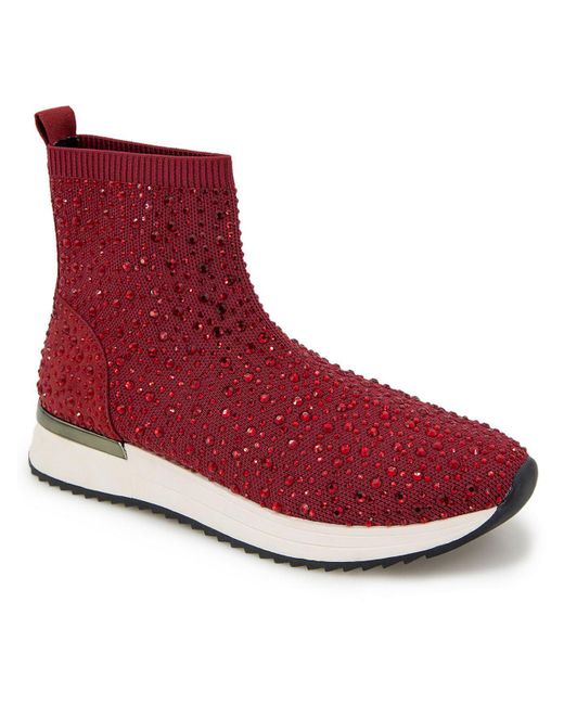 Kenneth Cole Red Cameron Jewel High Top High Top Slip On Casual And Fashion Sneakers