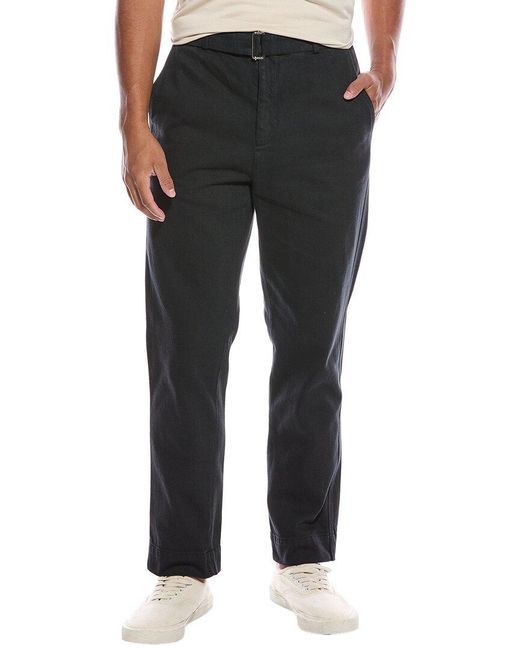 Officine Generale Black Oswald Twill Pant for men