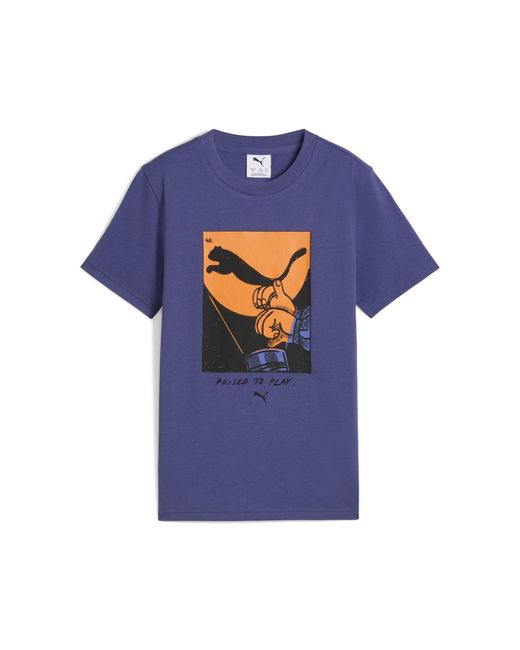 PUMA Blue Big Kids' Graphics Tee Ii for men