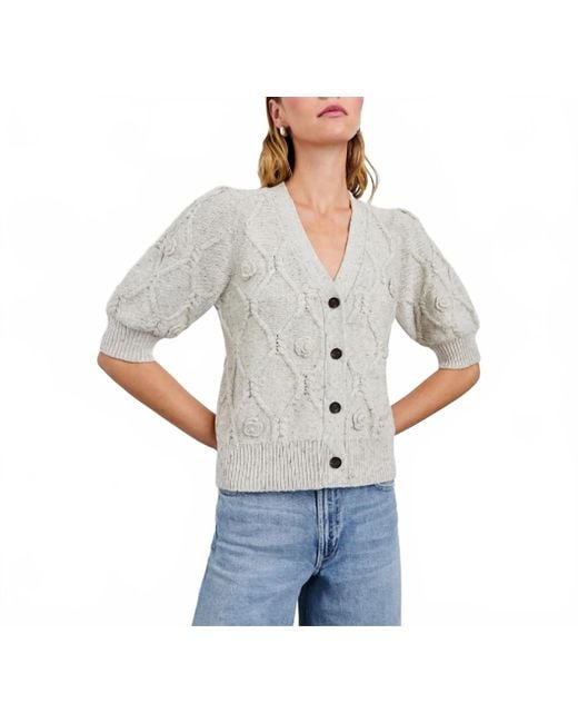 Rails Gray Isla Daisy Button Down Cardigan