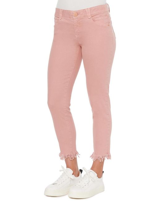 Democracy Pink Ab Solution Cropped Ankle Jeans