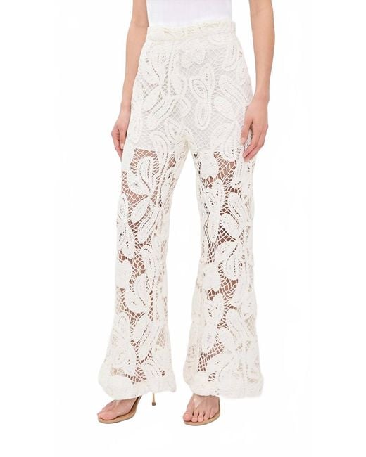 Line & Dot White La Dolce Pants