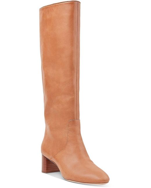Loeffler Randall Brown Gia Leather Pull On Knee-high Boots