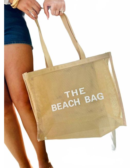 Judson & Company Green Mesh Beach Tote Bag