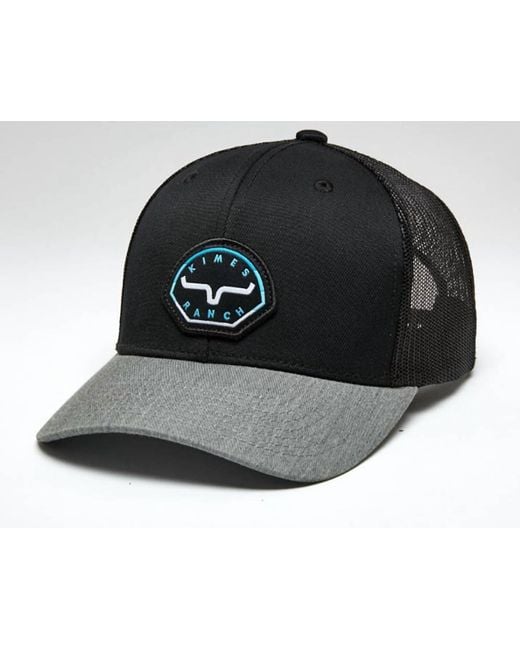 Kimes Ranch Black Danby Mid Profile Adjustable Snapback Cap for men