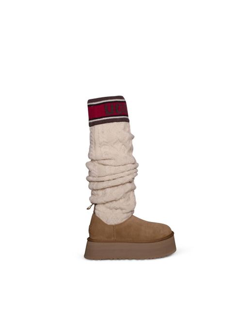 Ugg Brown Classic Sweater Letter Tall Boots