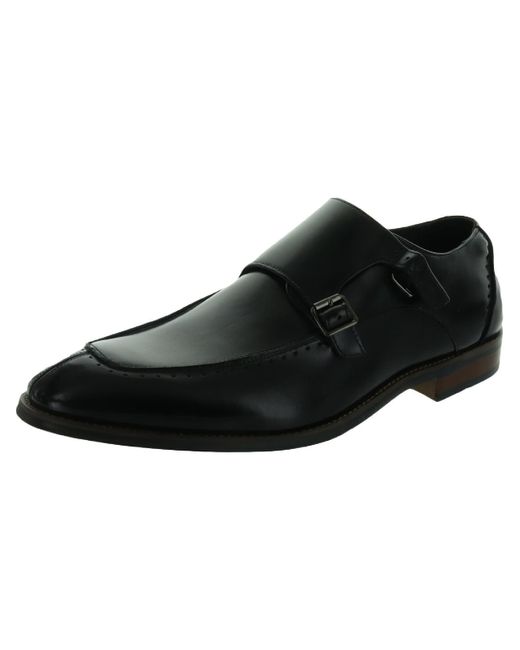 Stacy Adams Baldwin Leather Slip On Monk Shoes in Black for Men | Lyst