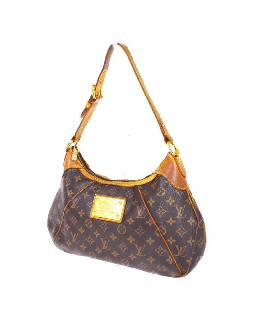 Louis Vuitton Brown Thames Canvas Shoulder Bag (pre-owned)