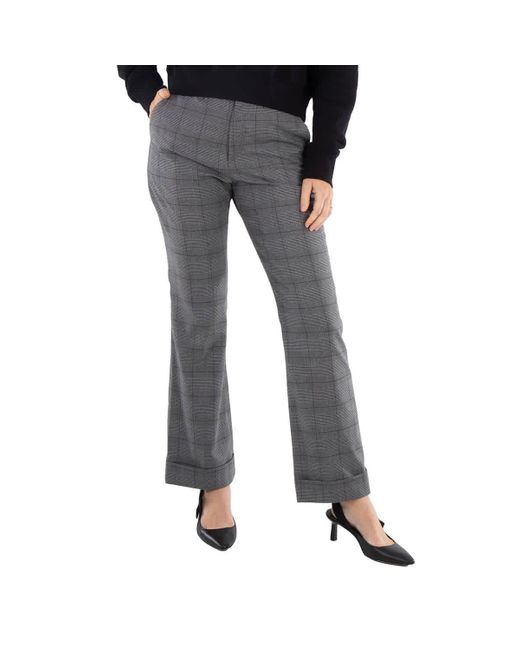 Kolor Black Ladies Glen Plaid Tailored Trousers, Brand Size 2