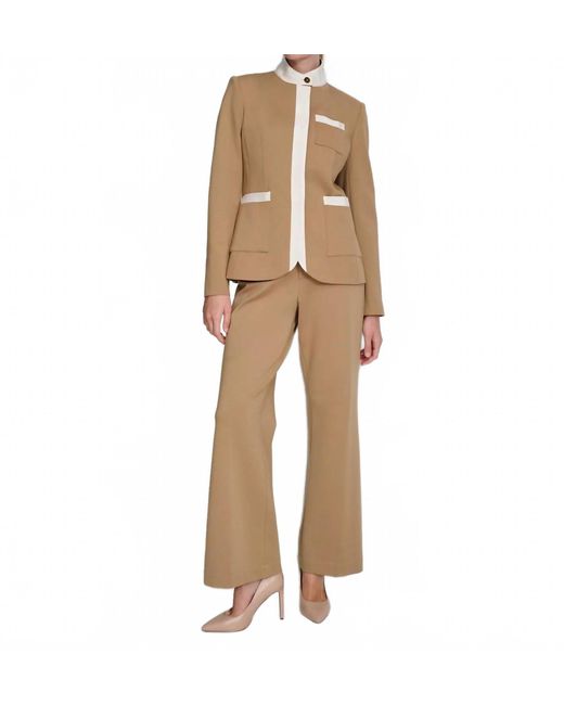 Tommy Hilfiger Women's Natural Colorblocked Patch-Pocket Jacket