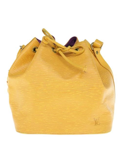 Louis Vuitton Yellow Petit Noé Leather Shoulder Bag (pre-owned)