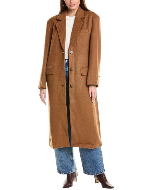 Bardot Brown Structured Oversized Coat