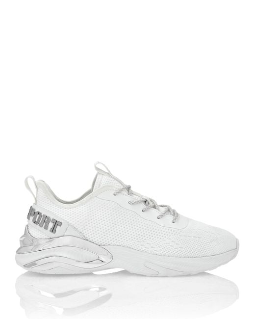 Philipp Plein White Runner Ps Fly Knit for men