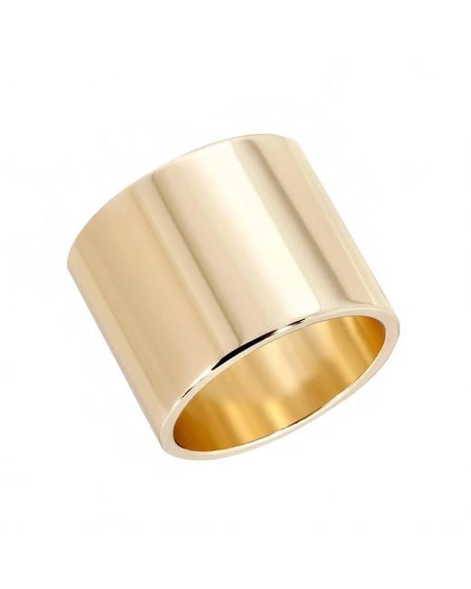 Eklexic Metallic Thick Flat Ring