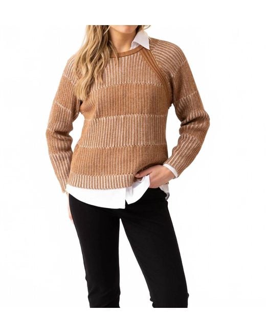 Marble Black Removable Neck Sweater
