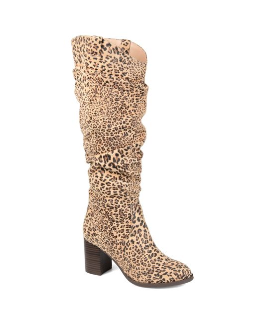 Journee Collection Brown Wide Width Extra Wide Calf Aneil Boot