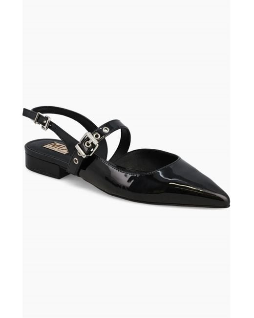 MIA Black Aree Patten Slingback Flats
